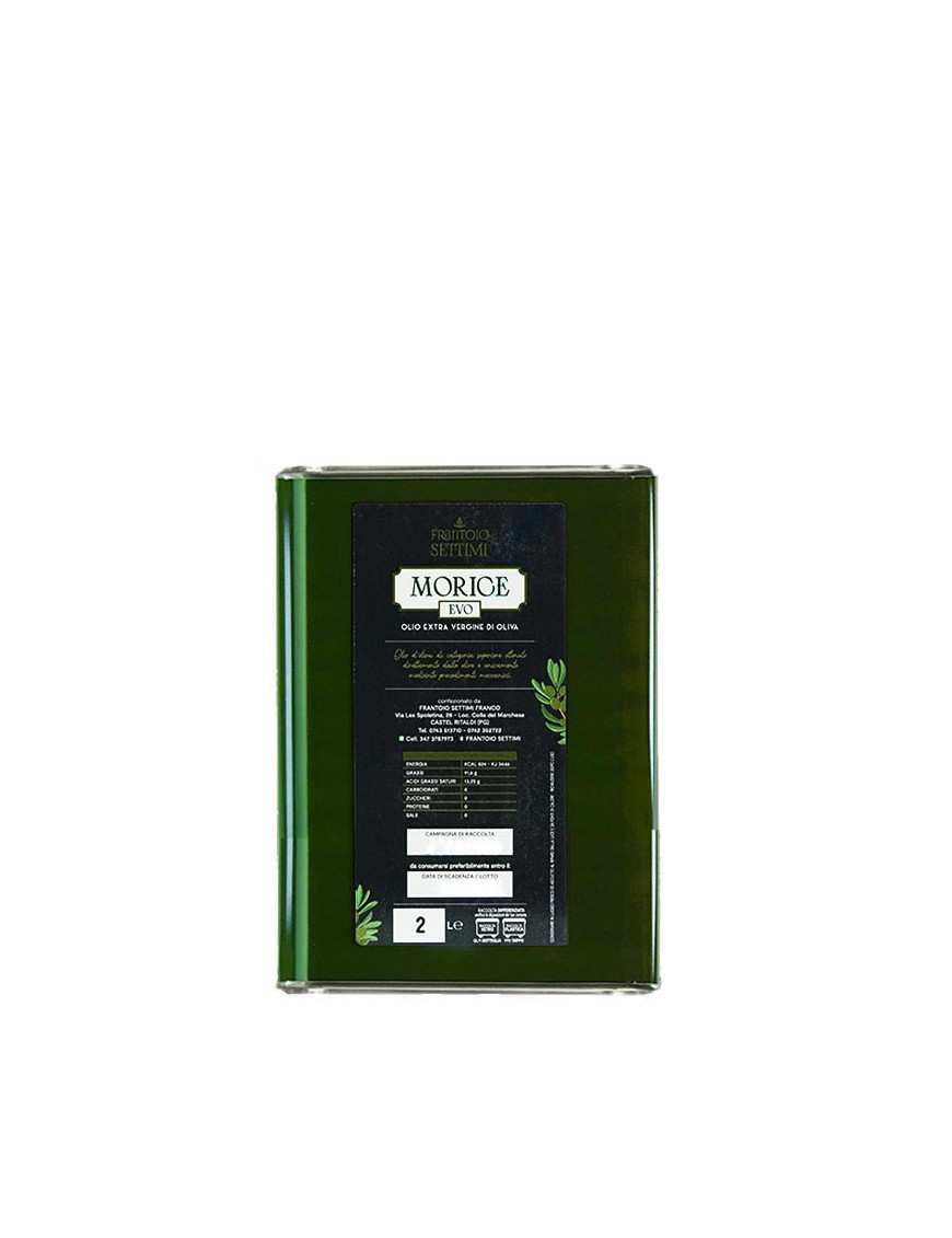 Olio Morice Extra Vergine di Oliva in lattina 2 Litri 2025/2026