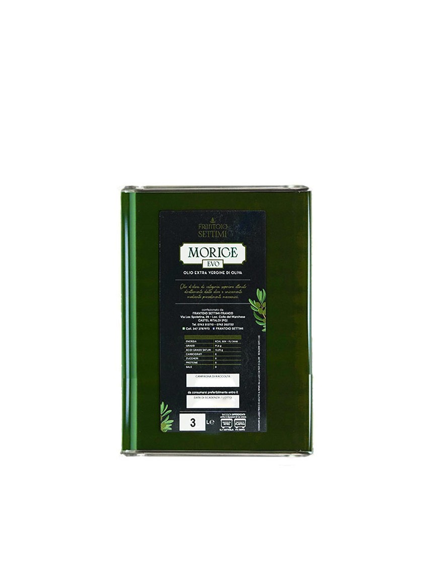 Olio Morice Extra Vergine di Oliva in lattina 3 Litri 2025/2026
